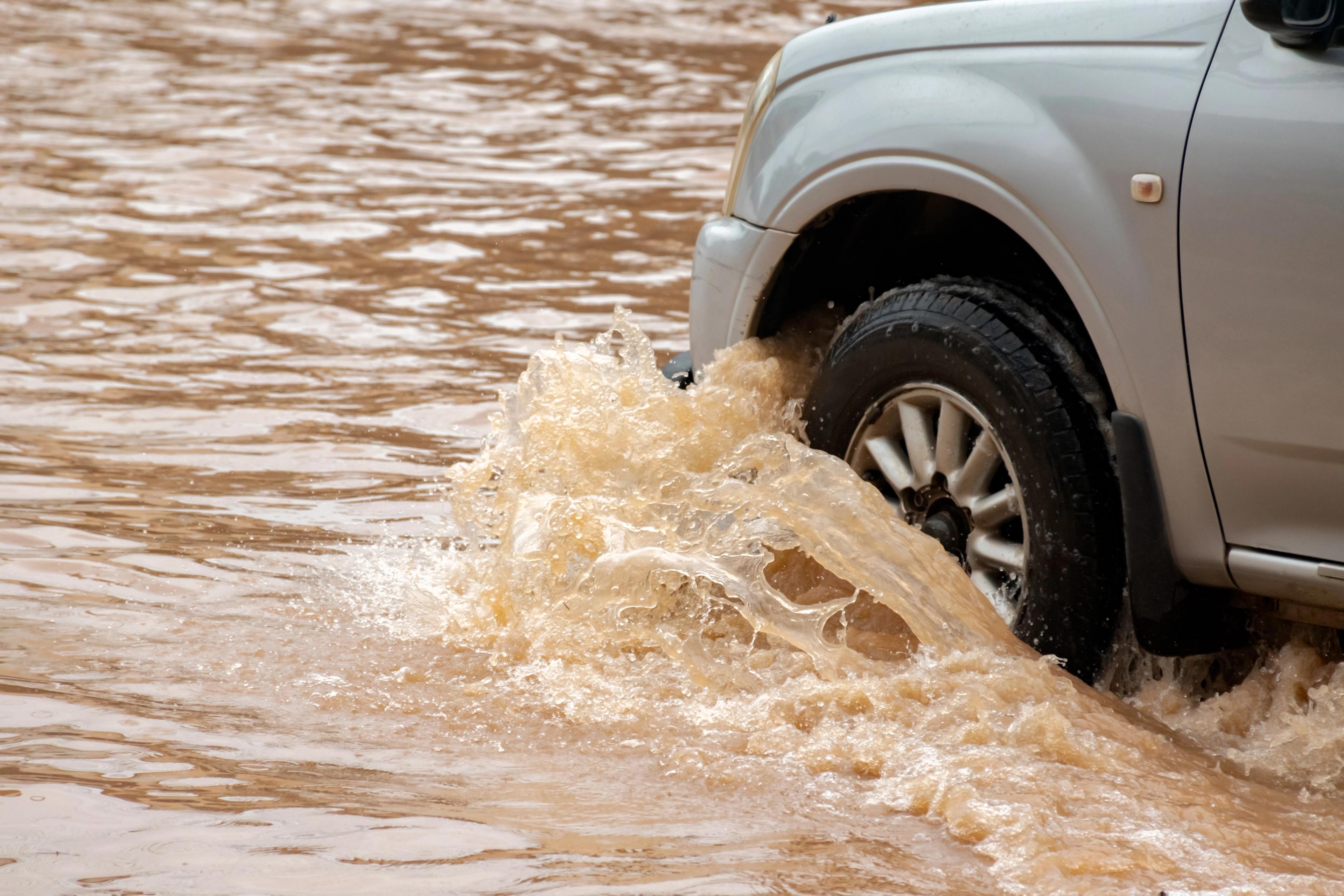 Car in water