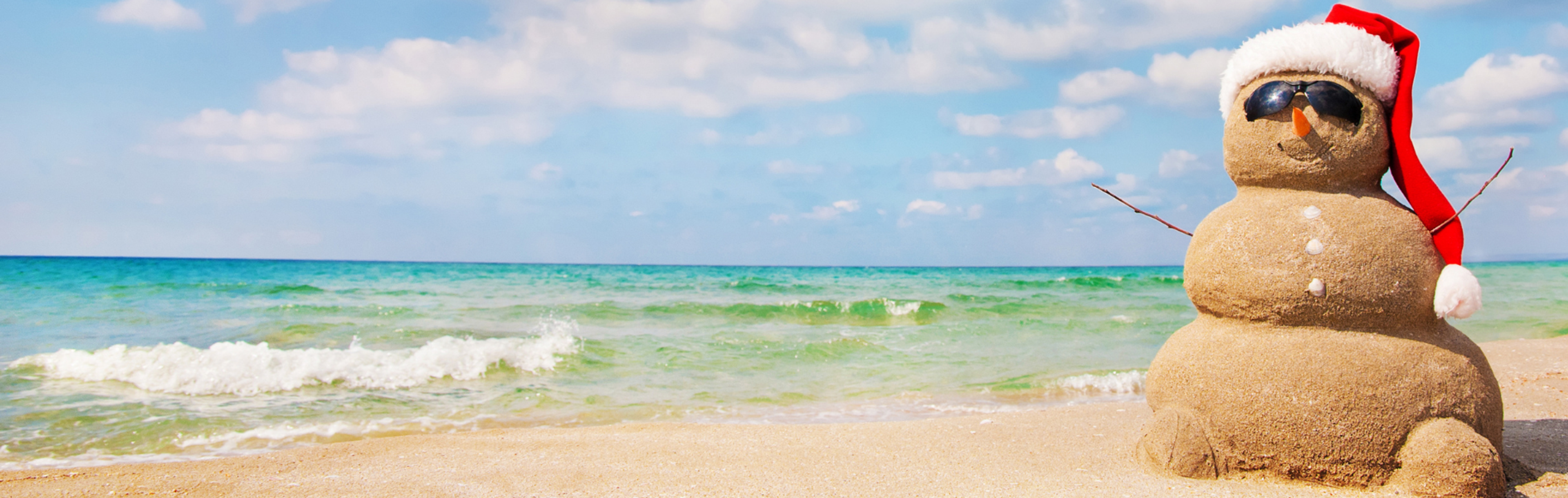 Snowman on beach