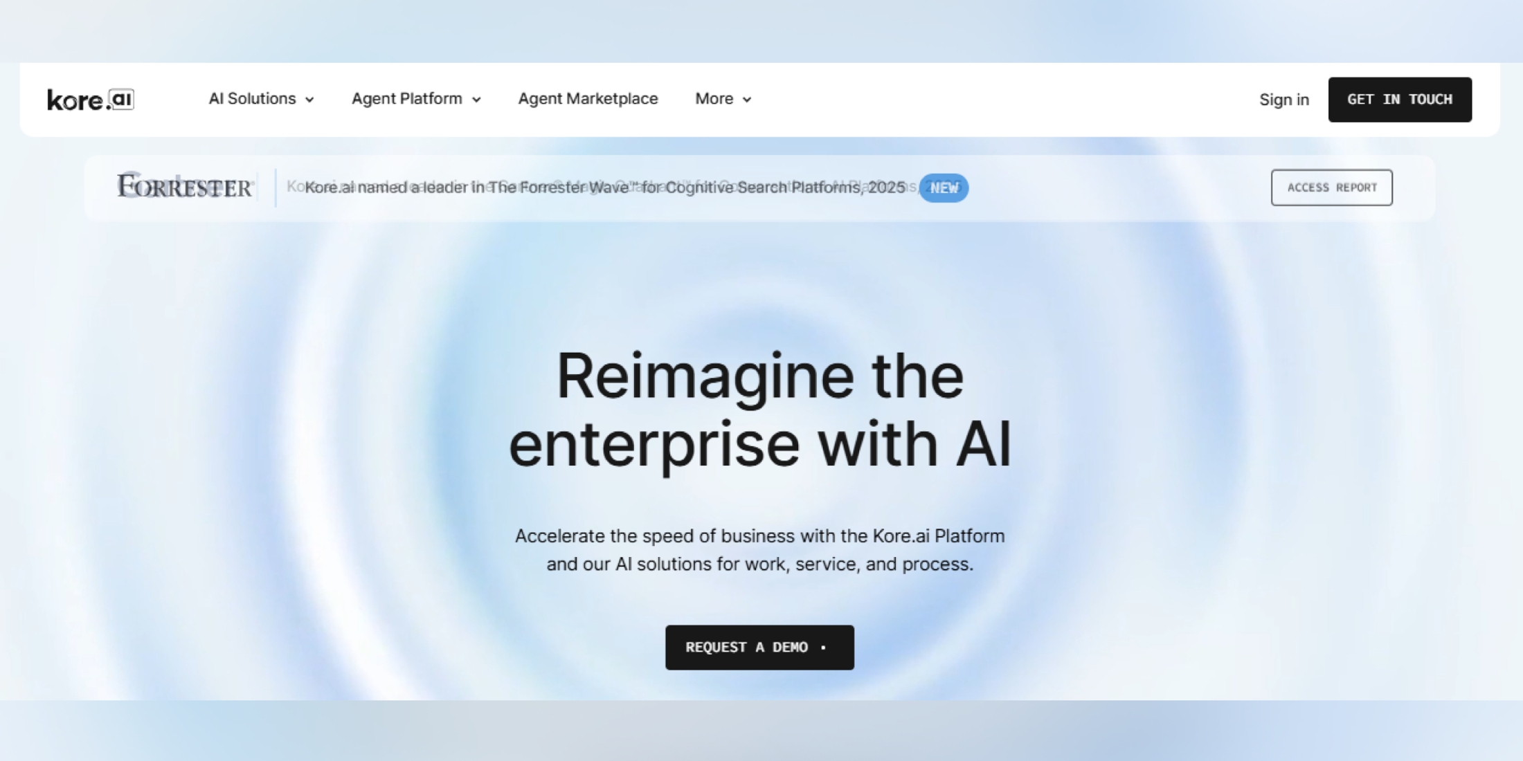 Kore.ai conversational AI platform for enterprise voice automation, IVR replacement, and governed service workflows. 