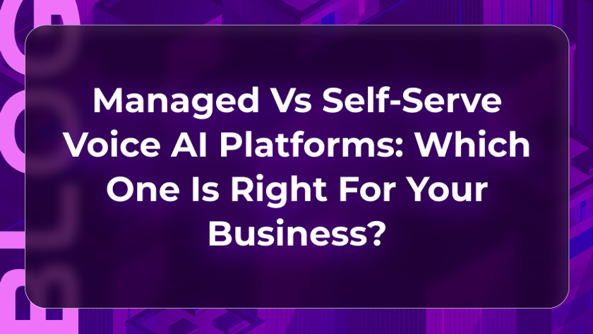 Contact center leaders reviewing managed and self-serve voice AI platform choices across setup, cost, control, scale, and support.