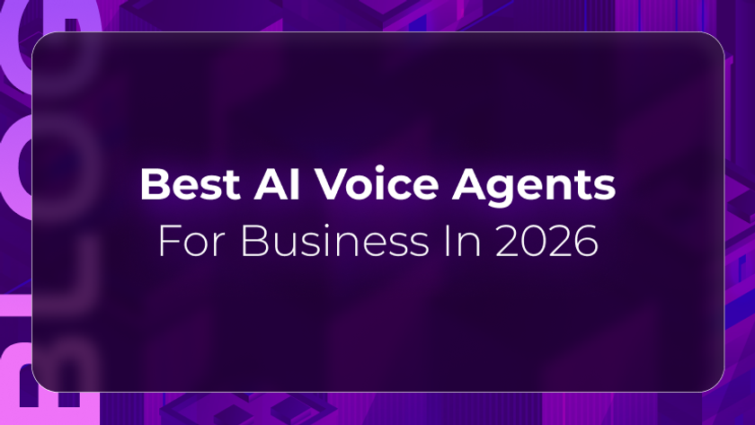 Orvera blog thumbnail featuring “Best AI Voice Agents For Business In 2026” on a purple background, representing AI-powered customer communication and voice automation platforms.