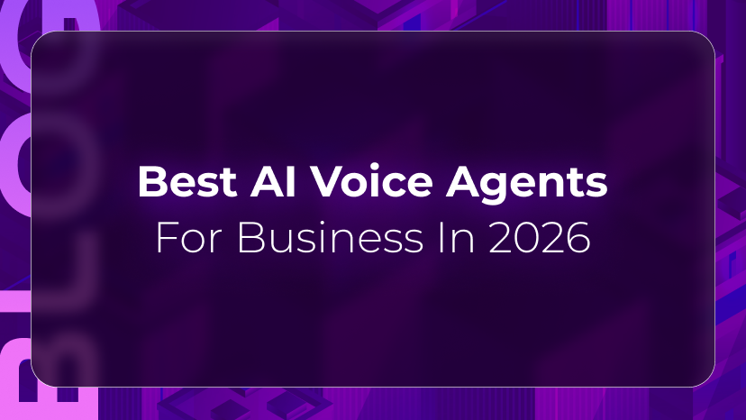 Orvera blog thumbnail featuring “Best AI Voice Agents For Business In 2026” on a purple background, representing AI-powered customer communication and voice automation platforms.