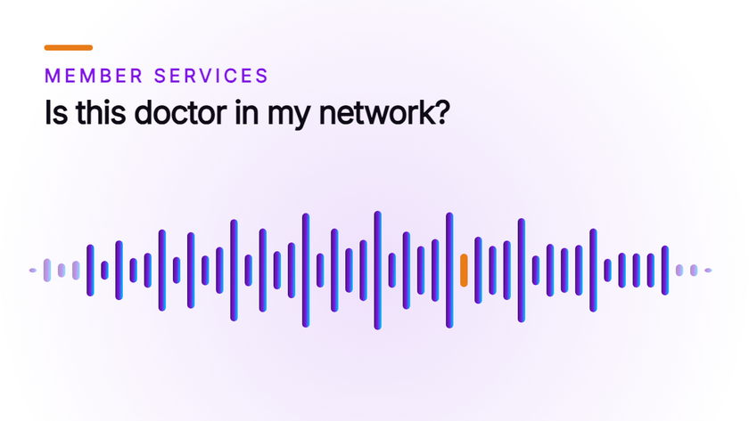 Orvera cover artwork showing a row of vertical bars, tall in the middle, with exactly one in orange, under the caller line Is this doctor in my network?