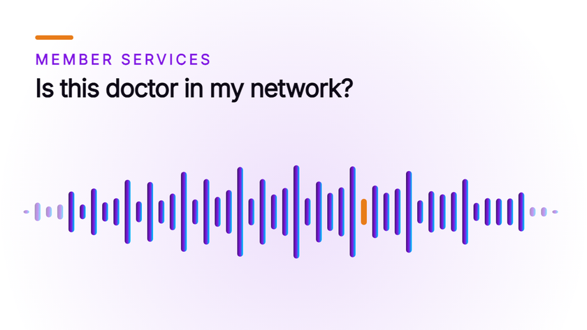 Orvera cover artwork showing a row of vertical bars, tall in the middle, with exactly one in orange, under the caller line Is this doctor in my network?
