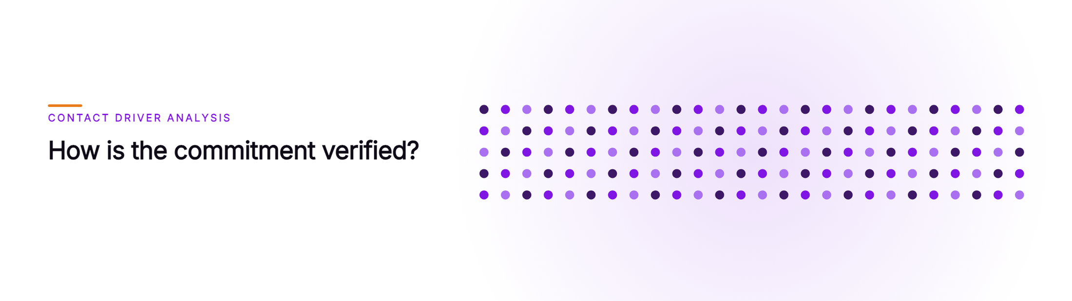 Orvera cover artwork showing a dense band of dots in three tones, under the caller line How is the commitment verified?