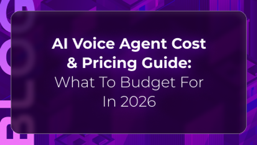 Orvera blog thumbnail featuring “AI Voice Agent Cost & Pricing Guide: What To Budget For In 2026” on a purple background, representing AI voice agent pricing and contact center automation budgeting.