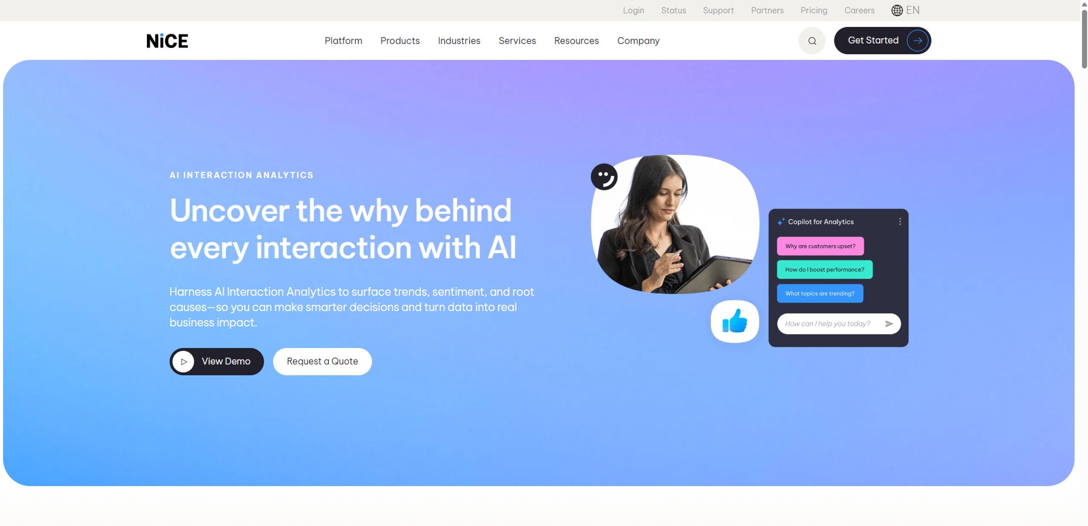 Orvera, a Conversational AI Platform for Enterprises, compares NiCE for AI-enabled contact center analytics 