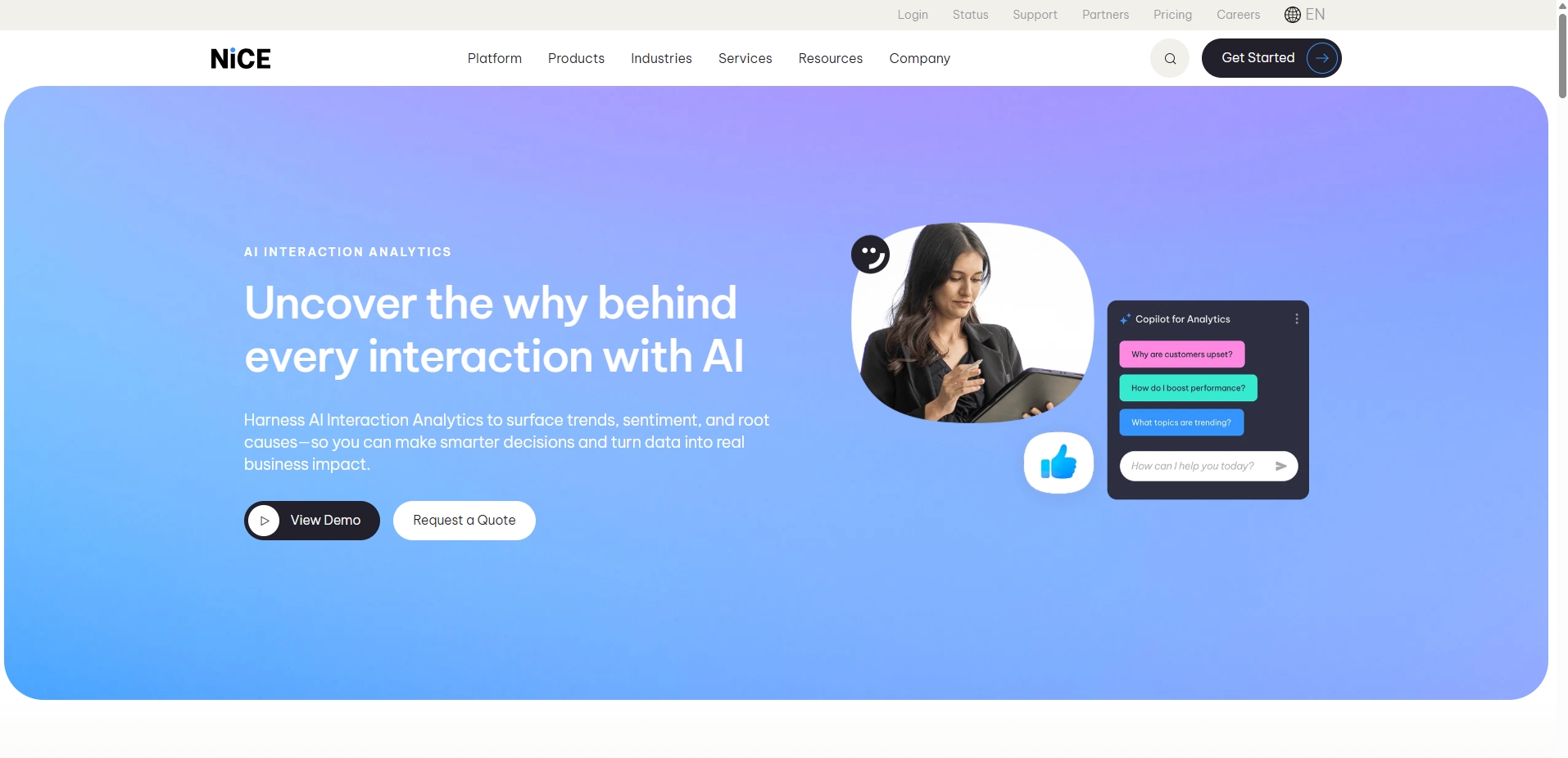 Orvera, a Conversational AI Platform for Enterprises, compares NiCE for AI-enabled contact center analytics