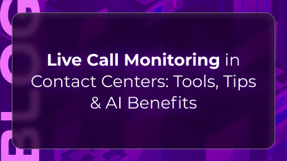 Orvera blog thumbnail about live call monitoring in contact centers, covering AI-powered monitoring tools, real-time coaching, and customer service quality improvement.