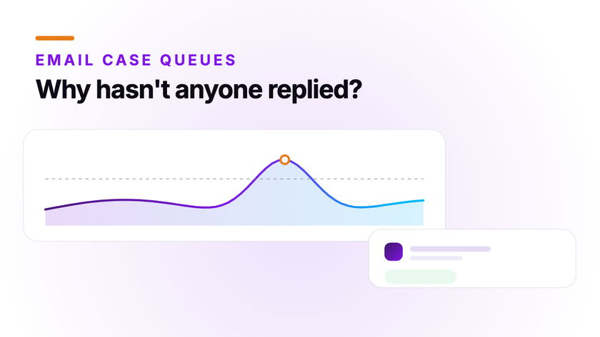 Orvera cover artwork showing a line chart with one rise crossing a dashed line beside a card with a resolved pill, under the caller line Why hasn't anyone replied?