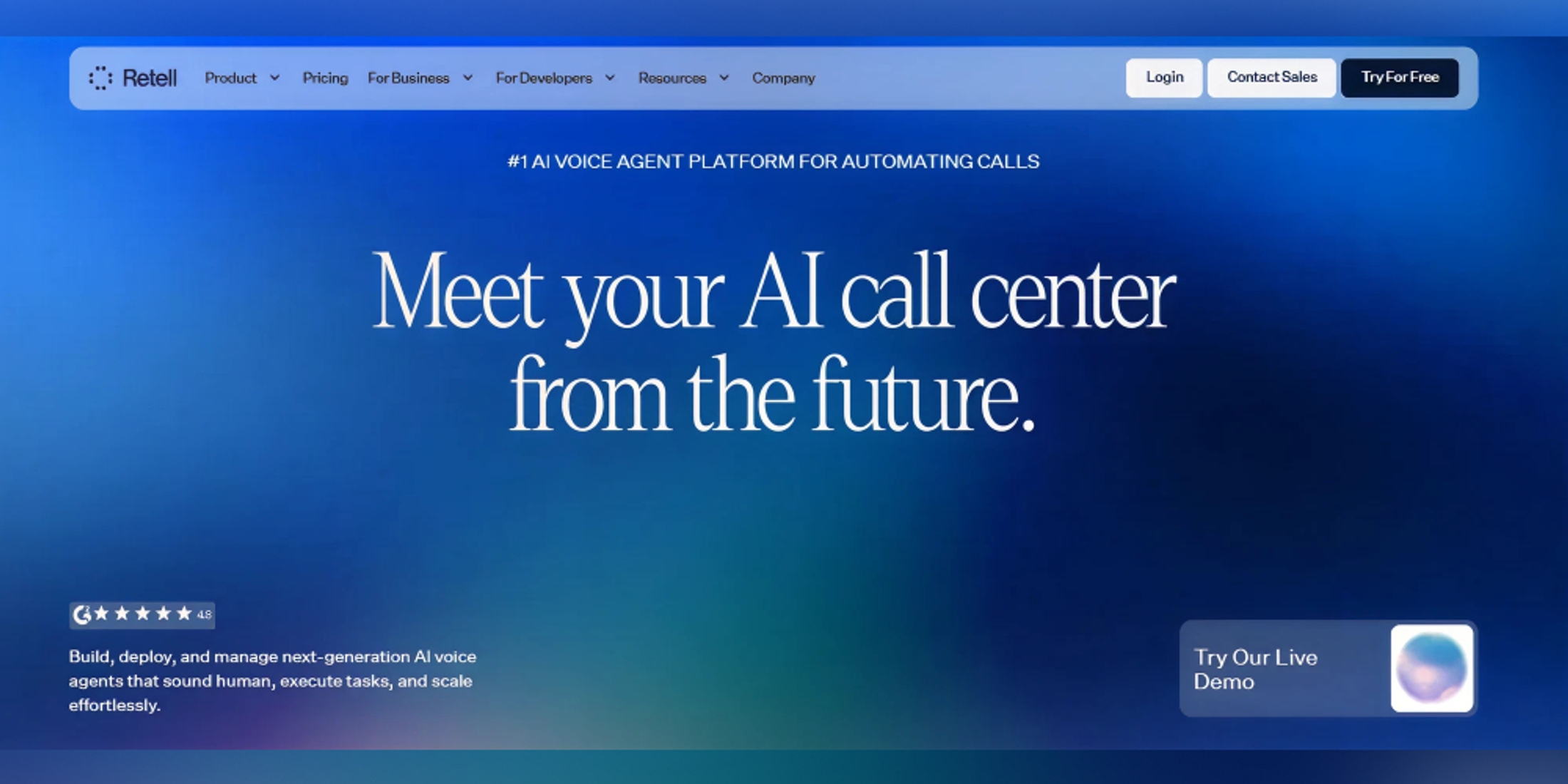 Retell AI voice agent platform for flexible usage-based call automation and fast support workflow experimentation. 