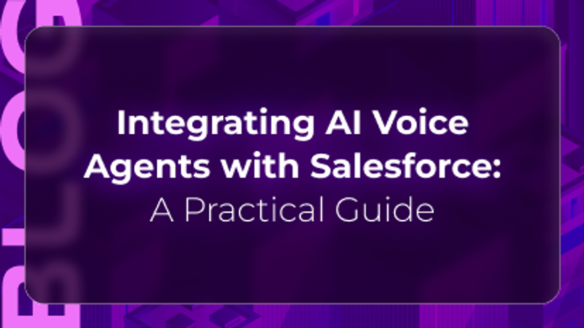 Salesforce AI voice agent blog by Orvera showing CRM updates, call logging, workflow triggers, and customer context.