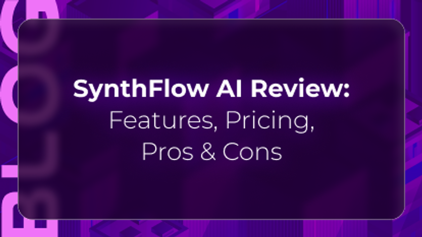 Orvera blog thumbnail for a SynthFlow AI review covering conversational AI features, pricing, pros, cons, and enterprise voice automation capabilities.