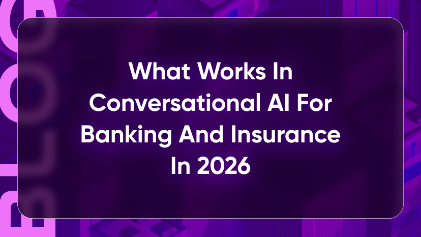 Financial services leaders reviewing conversational AI governance, compliance, banking workflows, insurance claims, QA, and performance.