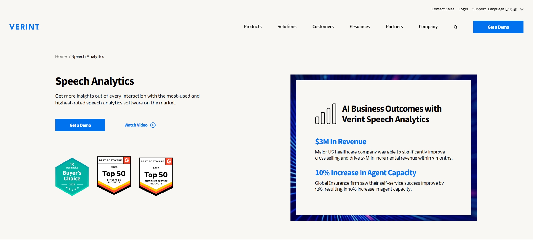 Orvera, a Conversational AI Platform for Enterprises, compares Verint for enterprise speech analytics and compliance monitoring
