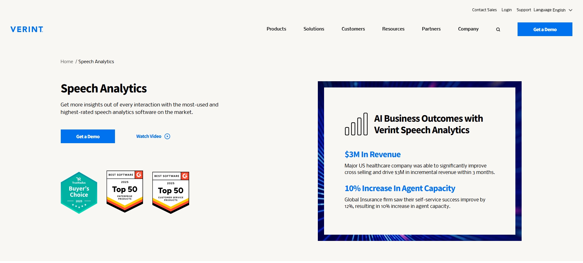 Orvera, a Conversational AI Platform for Enterprises, compares Verint for enterprise speech analytics and compliance monitoring