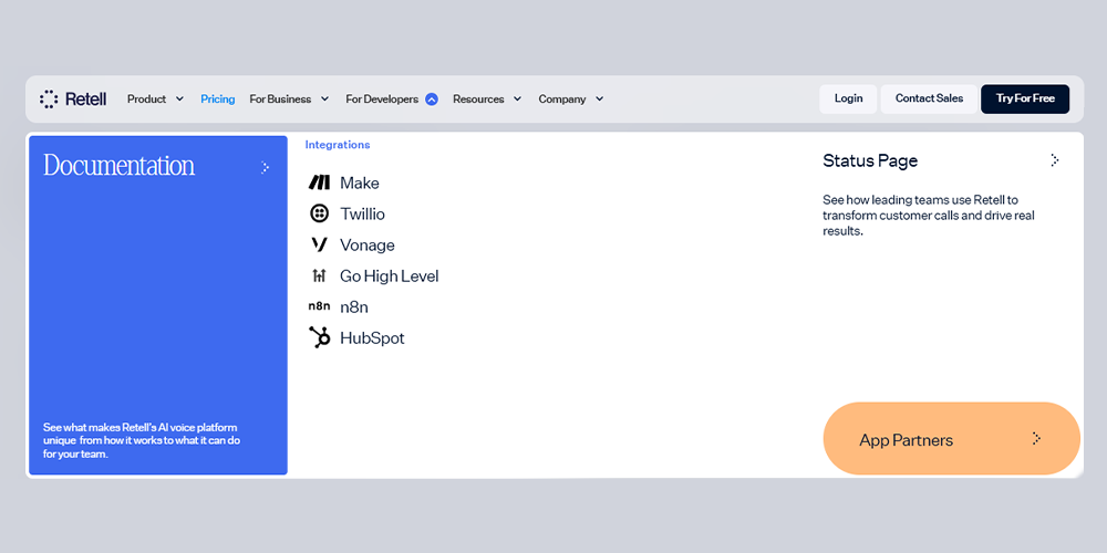 Retell AI Integrations