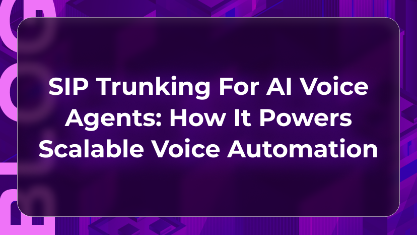 Thumbnail image showing SIP trunking linking AI voice agents to phone networks for routing, escalation, and contact center scale.