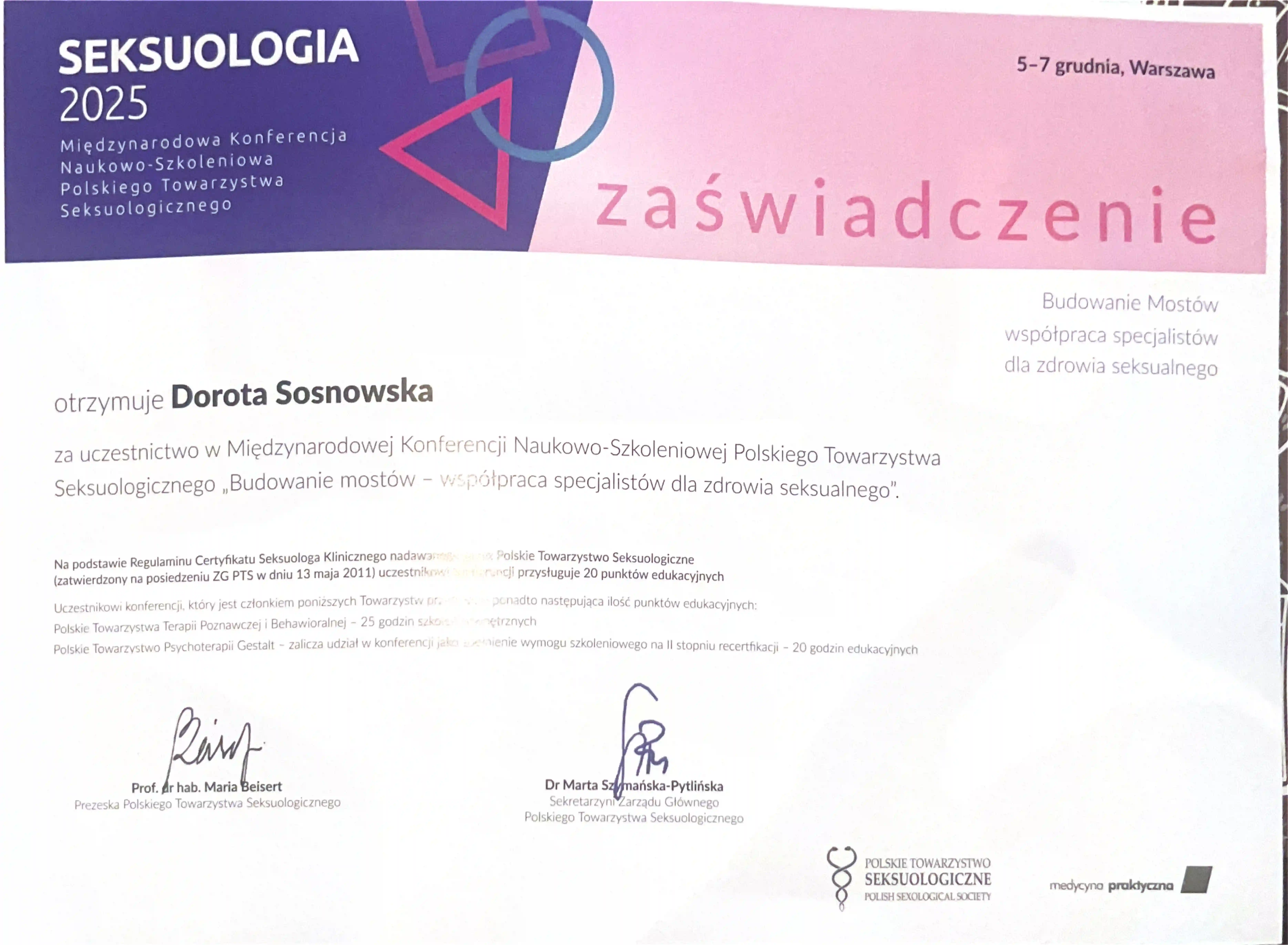 Konferencja  Polskiego Towarzystwa Seksuologicznego