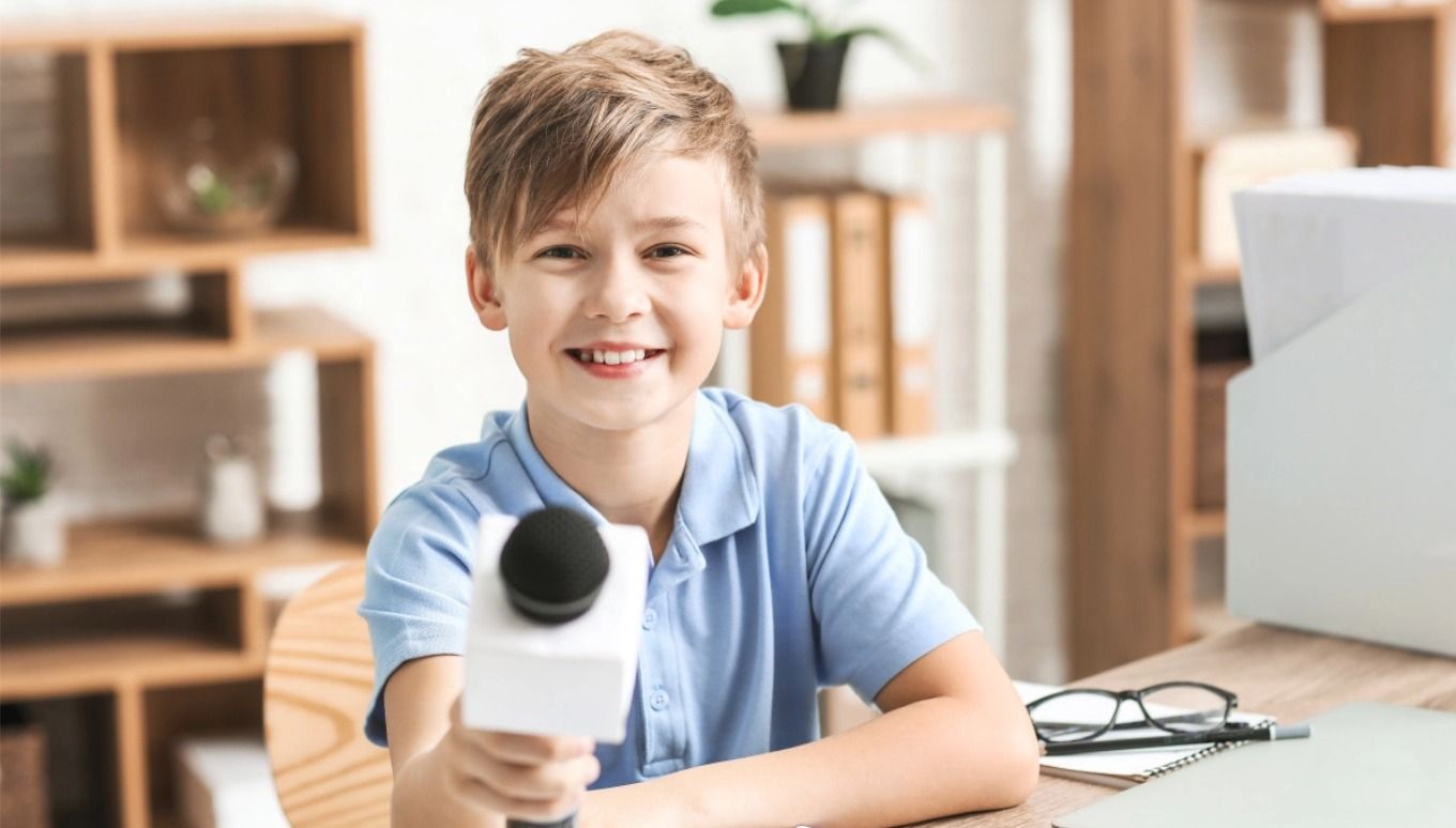 A boy in the classroom.