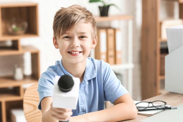 A boy in the classroom.