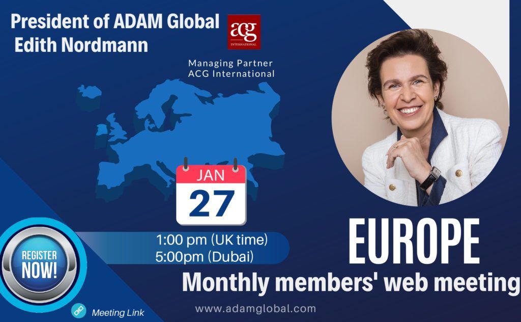 EUROPE Monthly members’ web meeting – Jan 2021