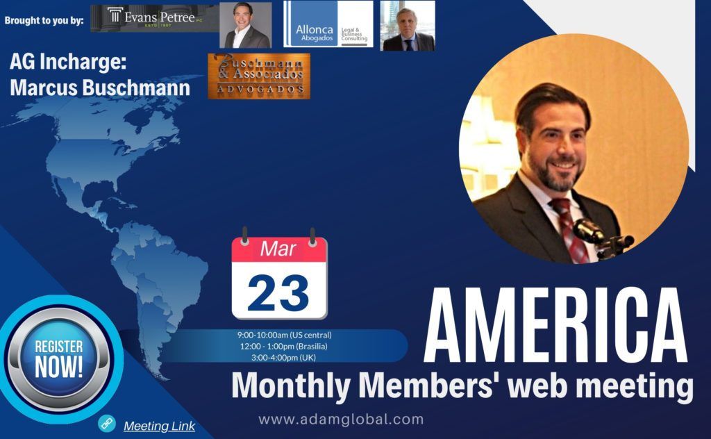 AMERICA Monthly Members’ web meeting – Mar 2021