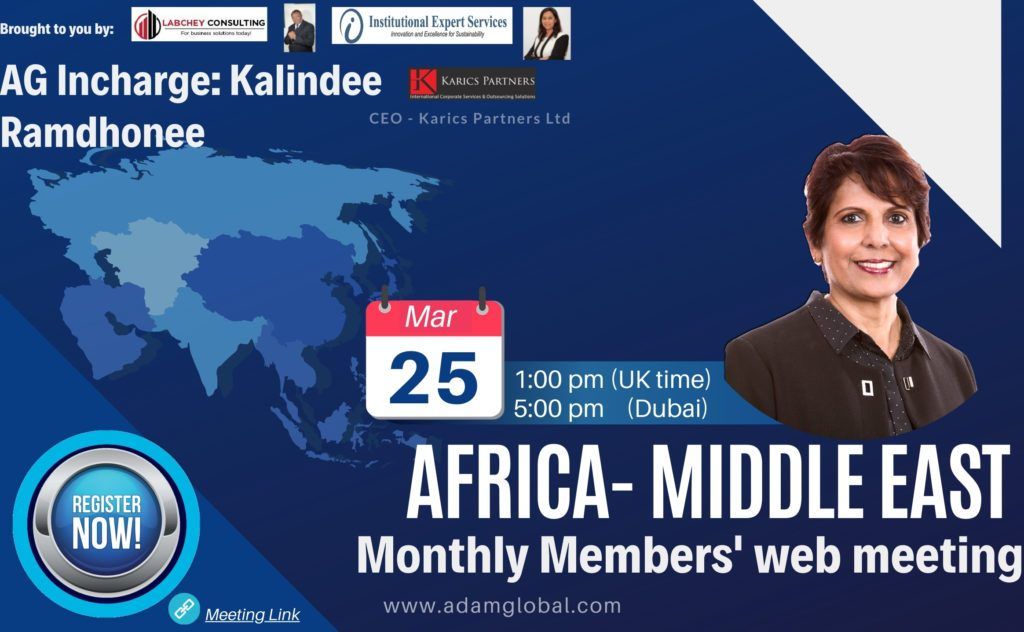 AFRICA-MIDDLE EAST Monthly Members’ web meeting – Mar 2021