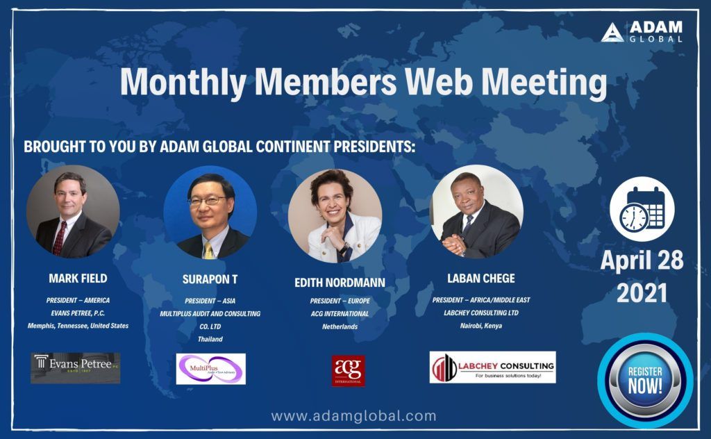 Monthly Members’ web meeting – April 2021