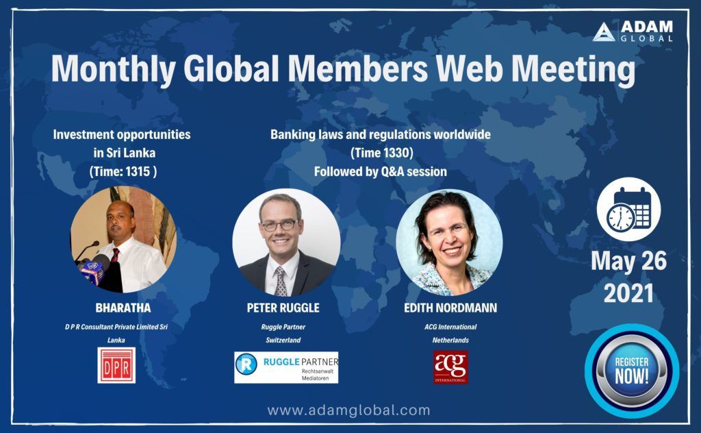 Monthly members’ web meeting – May 2021