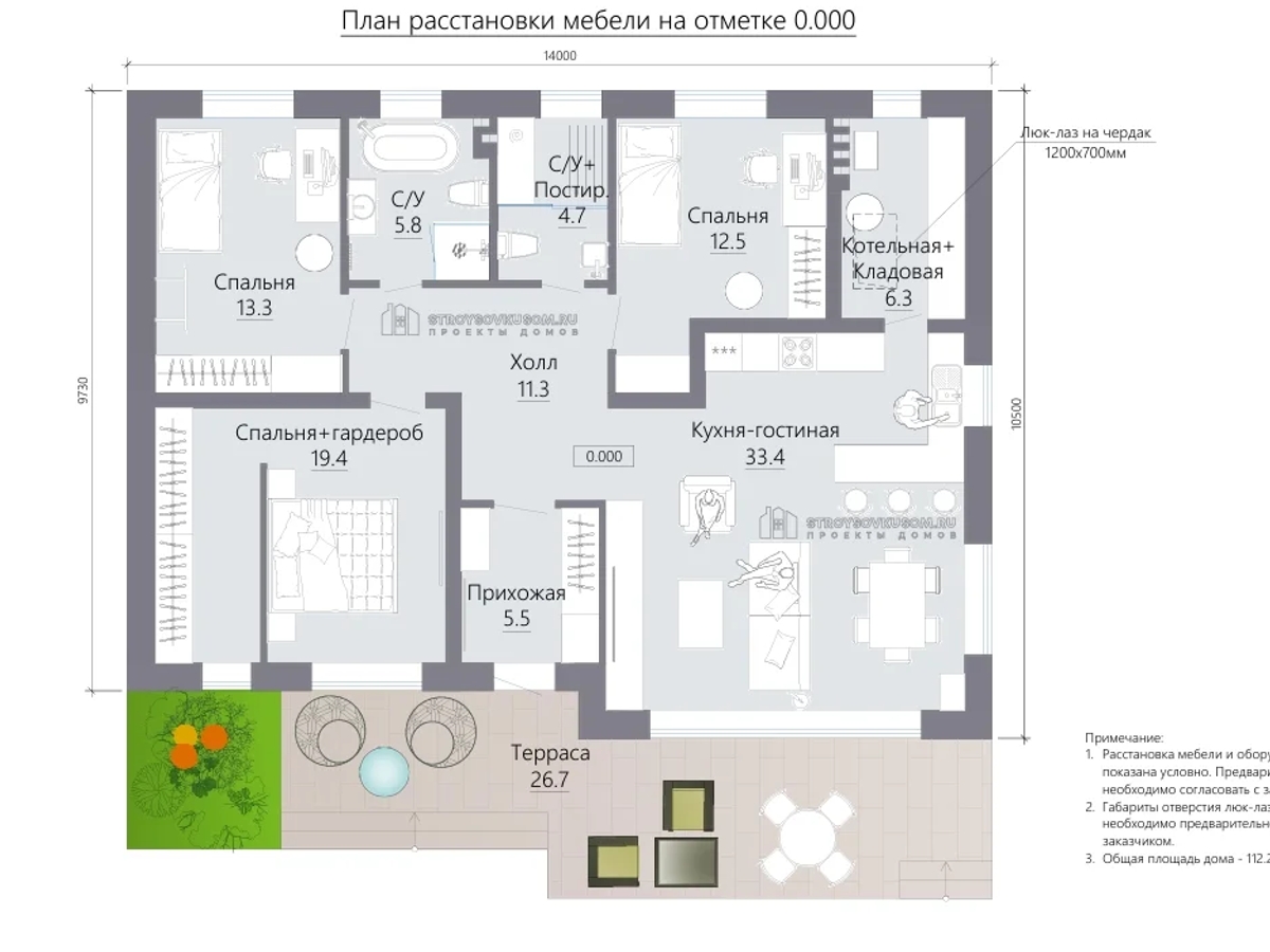 Готовый проект дома 112 м² — 3 спальни + терраса | Продам дом | Алматы | Галерея объявления (SEO) | 2