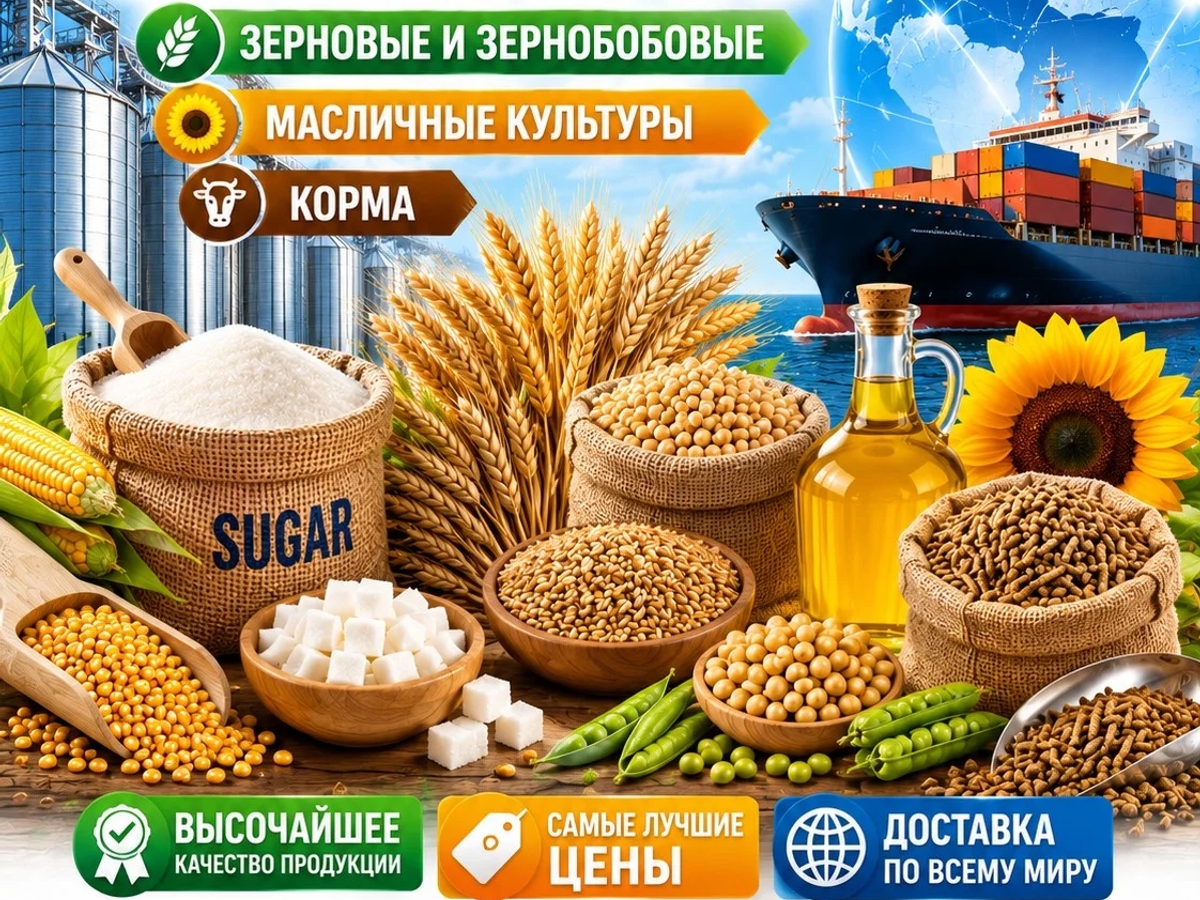 Сахар, зерновые и зернобобовые, масличные культуры, корма | Бакалея | Астана | Галерея объявления (SEO) | 2