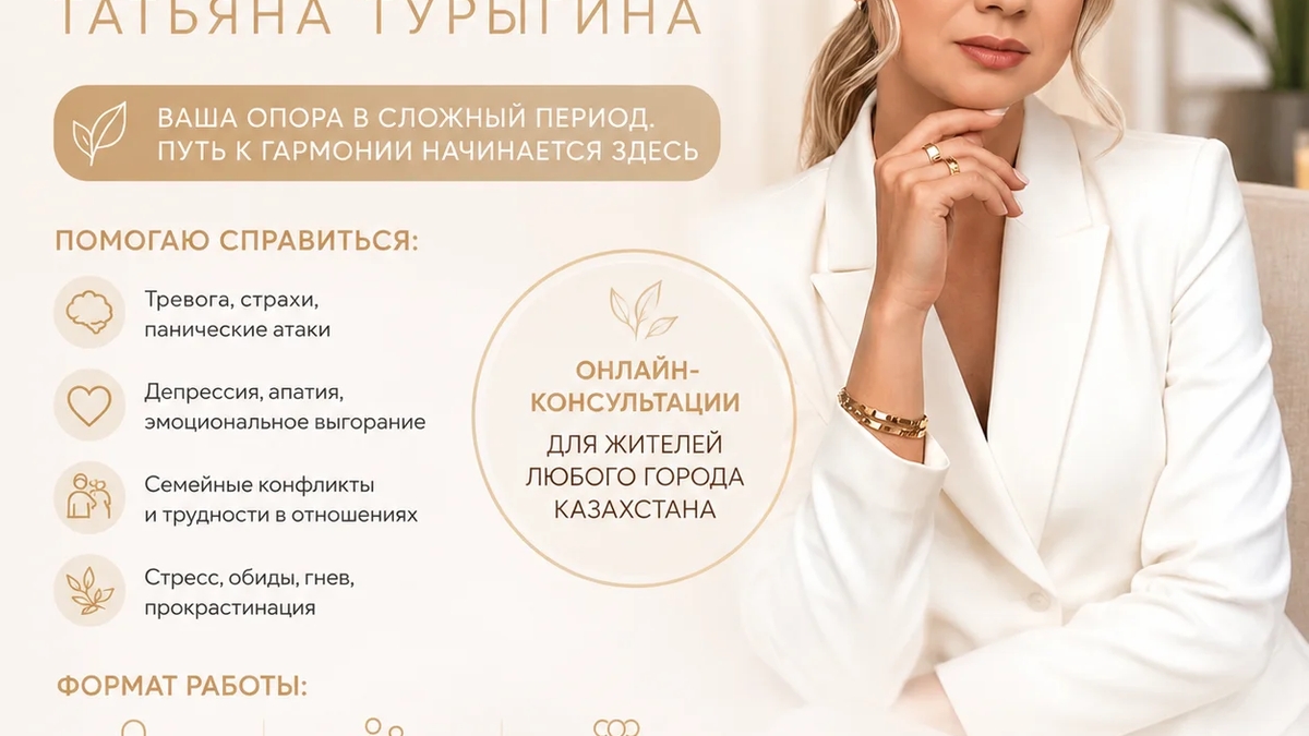 Психолог онлайн для Казахстана | Помощь при тревоге, депрессии, панических атаках. | Психология | Астана | Галерея объявления (SEO) | 3