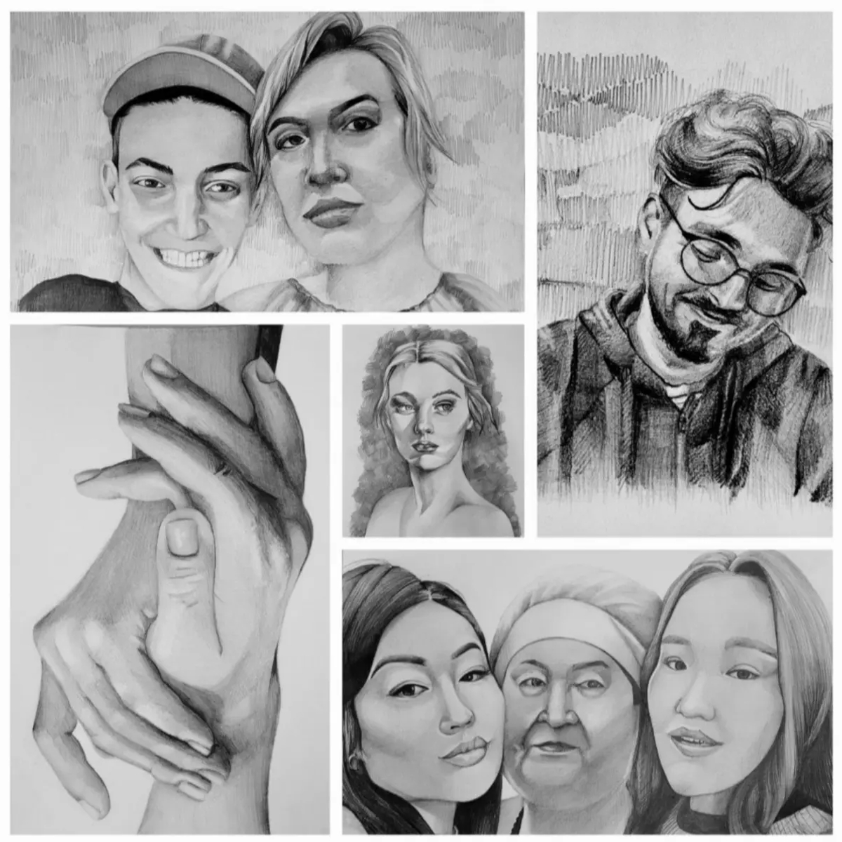 Различные портреты карандашом Алматы, на заказ беру все | Живопись | Алматы | 1