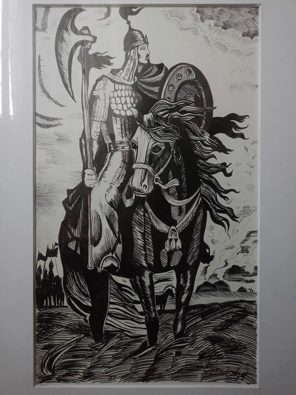 картина Батыр верхом на лошади | Элементы интерьера и декор | Кокшетау | 2