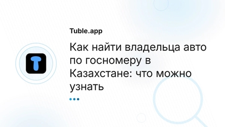Как найти владельца авто по госномеру в Казахстане: что можно узнать