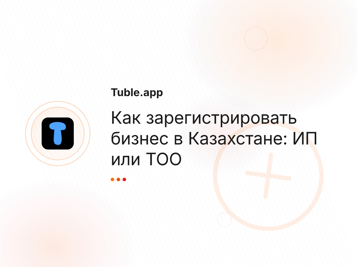 Как зарегистрировать бизнес в Казахстане: ИП или ТОО