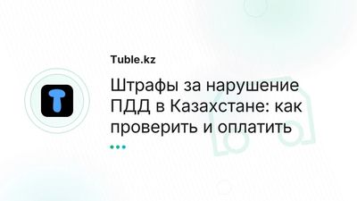 Штрафы ПДД в Казахстане — проверка, оплата, обжалование