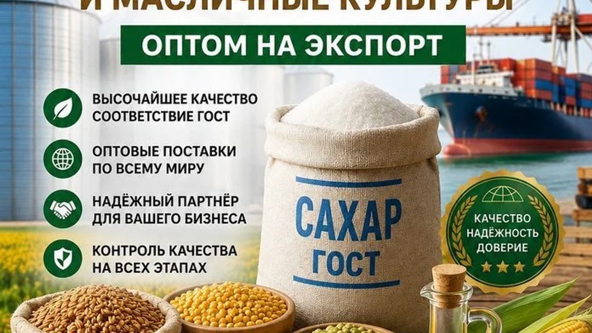 Сахар ГОСТ, зерновые, бобовые и масличные культуры оптом | Бакалея | Астана | Галерея объявления (SEO) | 3