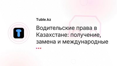 Водительские права в Казахстане — как получить, заменить, международные