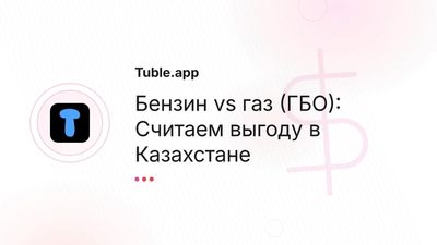 Бензин vs газ (ГБО): Считаем выгоду в Казахстане