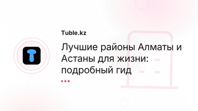 Лучшие районы Алматы и Астаны для жизни | Гид по выбору локации