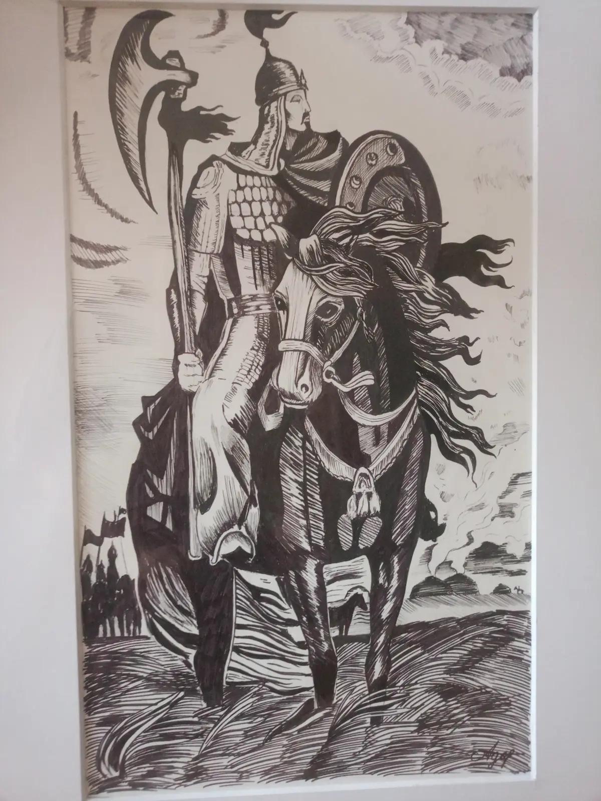 картина Батыр верхом на лошади | Элементы интерьера и декор | Кокшетау | 5