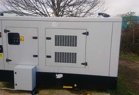nullPhoto of Himoninsa HGP-110 T5 LPG generator showing outside of the soundproof container - used gas generator for sale