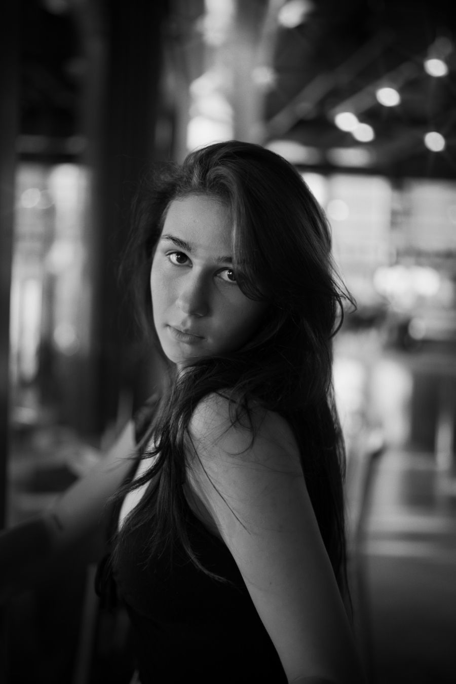 black and white