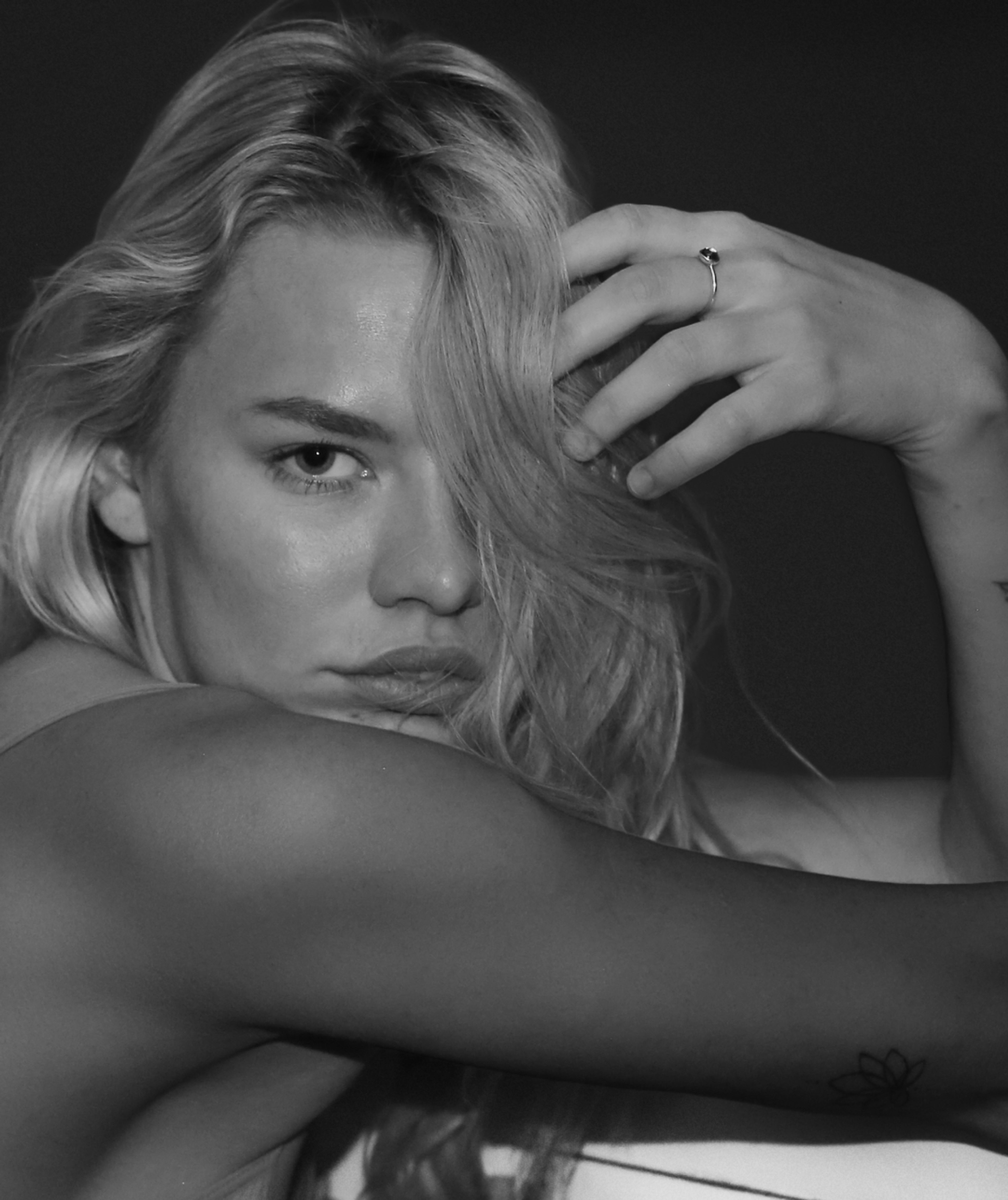 black and white