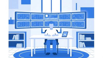 Small agency managing video output for ten clients from a single dashboard using AI video tools