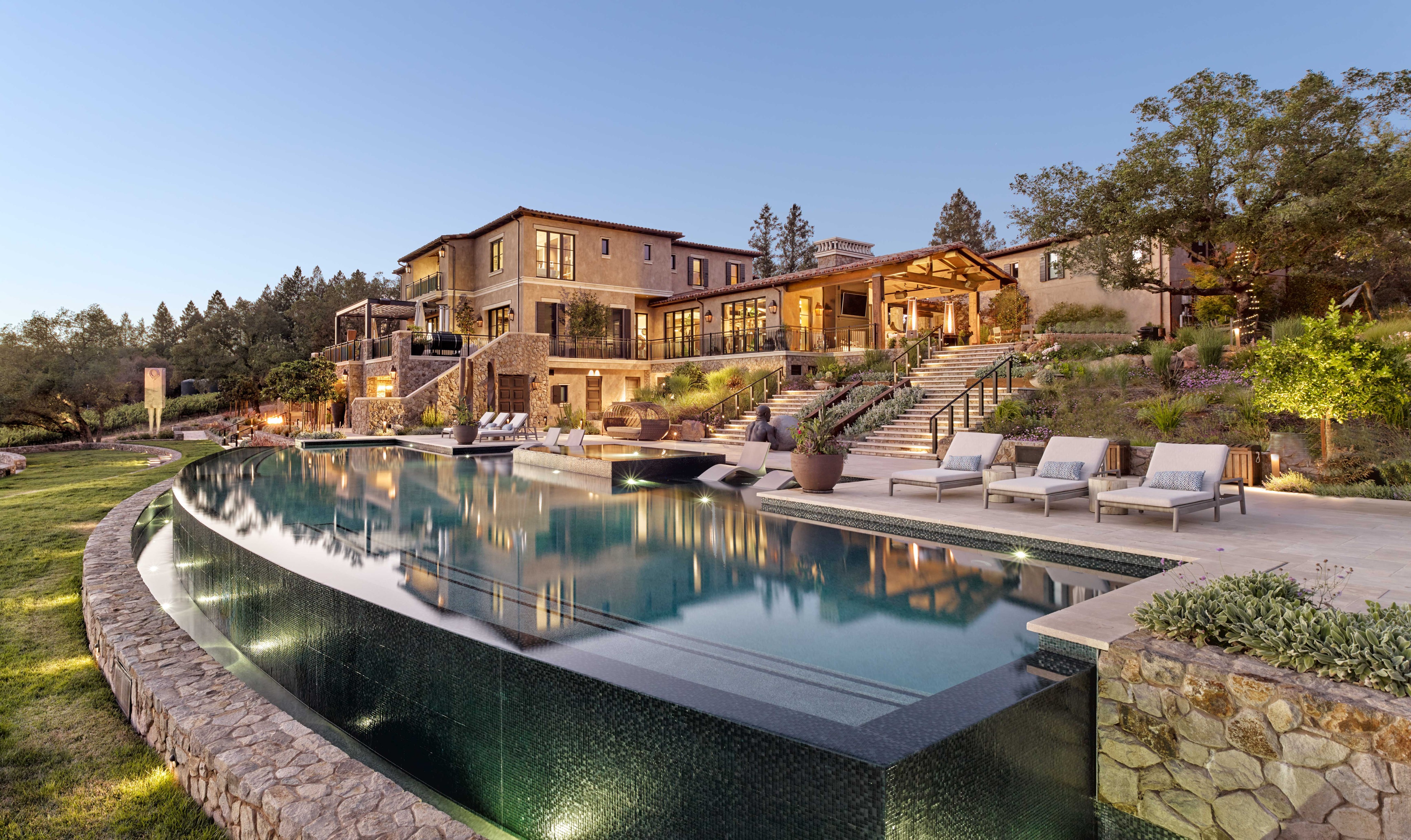 Centric General Contractors Construction and Build California Meadowood Estate Patio Pool
