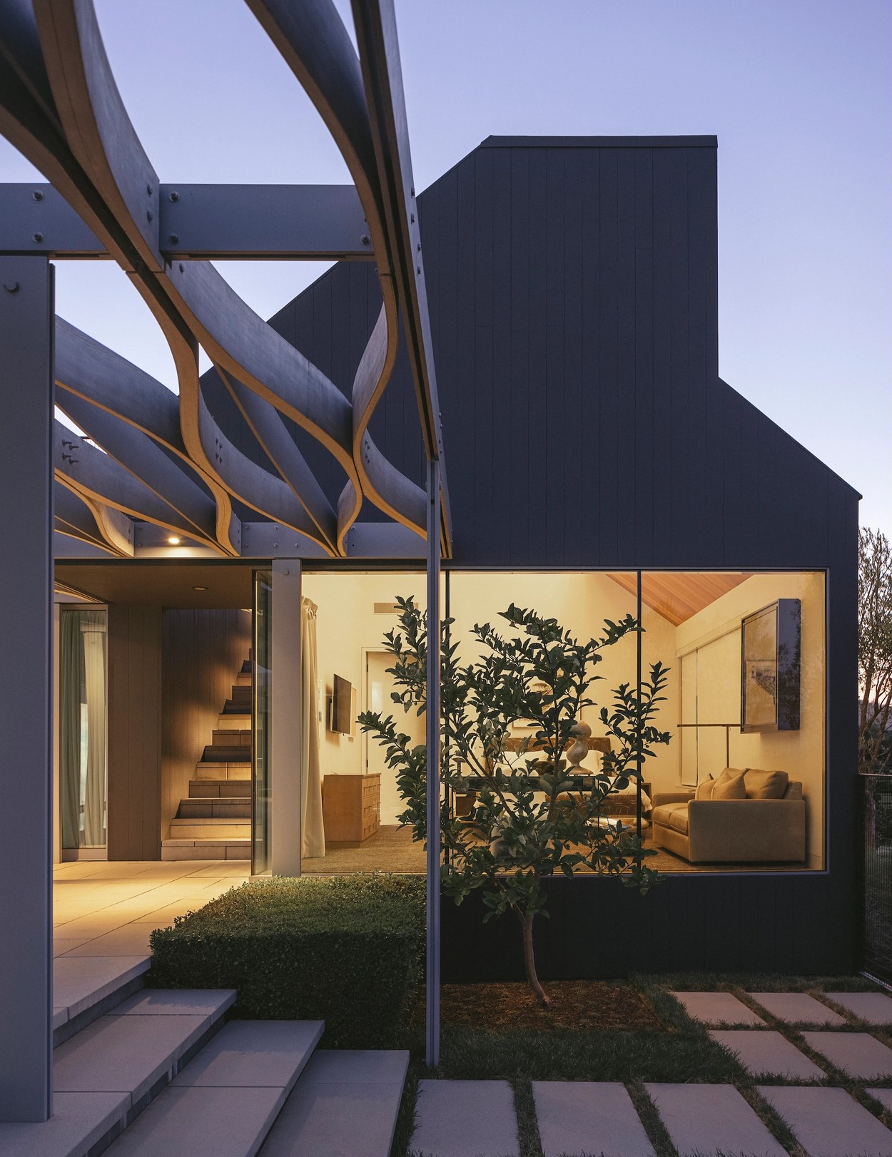 Centric General Contractors Construction and Build California Bella Oaks Exterior Nightime