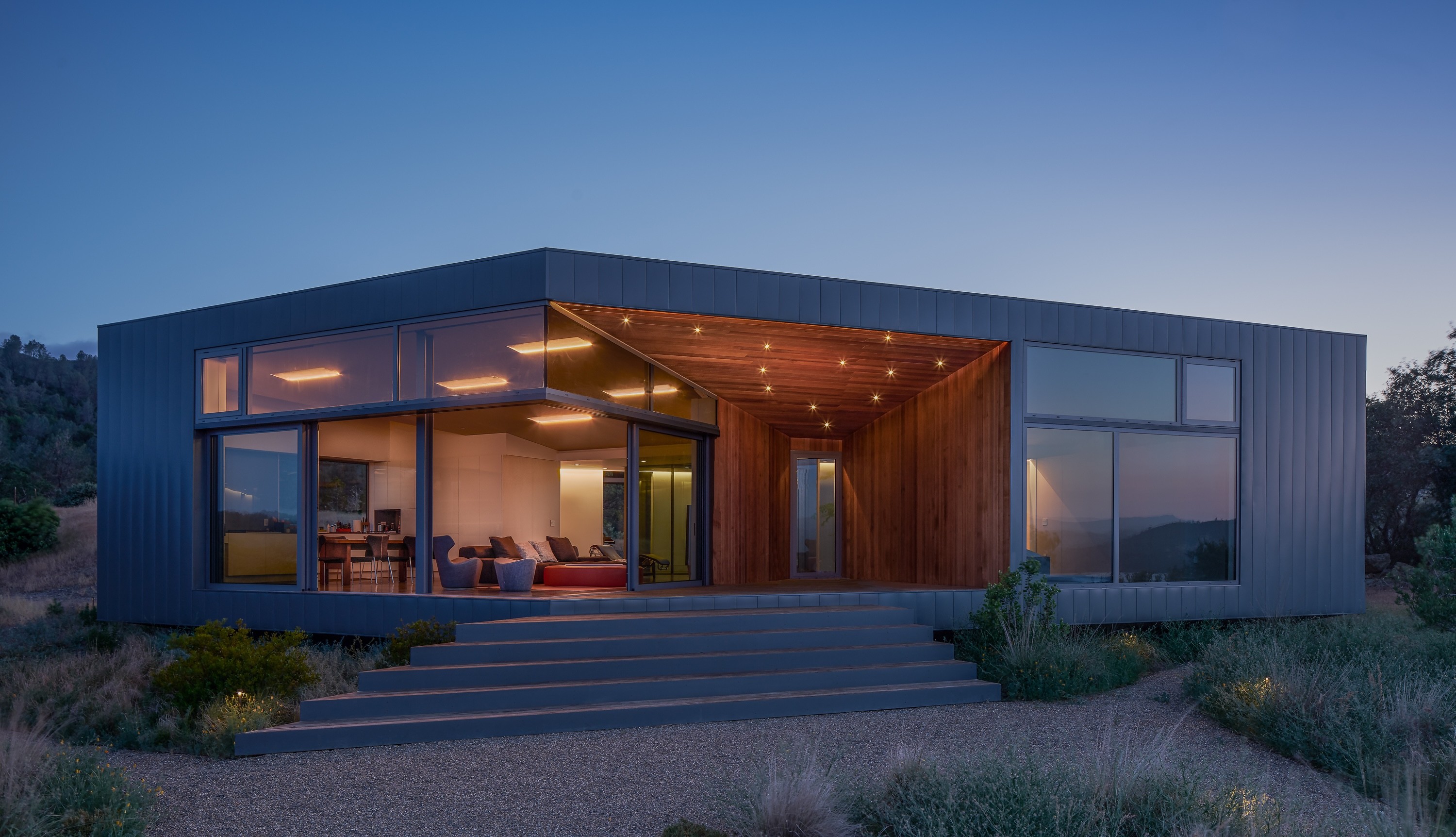 Centric General Contractors Construction and Build California Lake Berryessa Exterior Nighttime